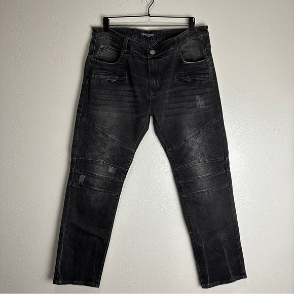 Balmain Distressed Biker Jeans Pants Size 38 vintage - Picture 1 of 16